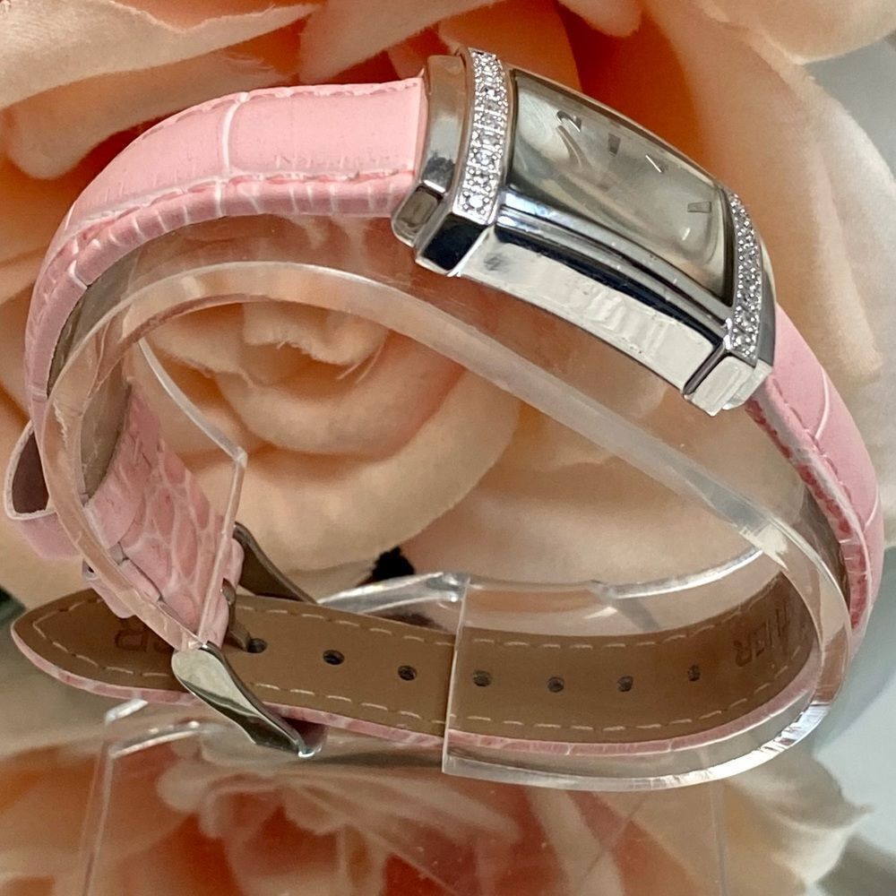 Anne Klein New York Swiss 20 Diamond Bezel Dress Watch with Sub-dial Second Hand - Picture 7 of 16
